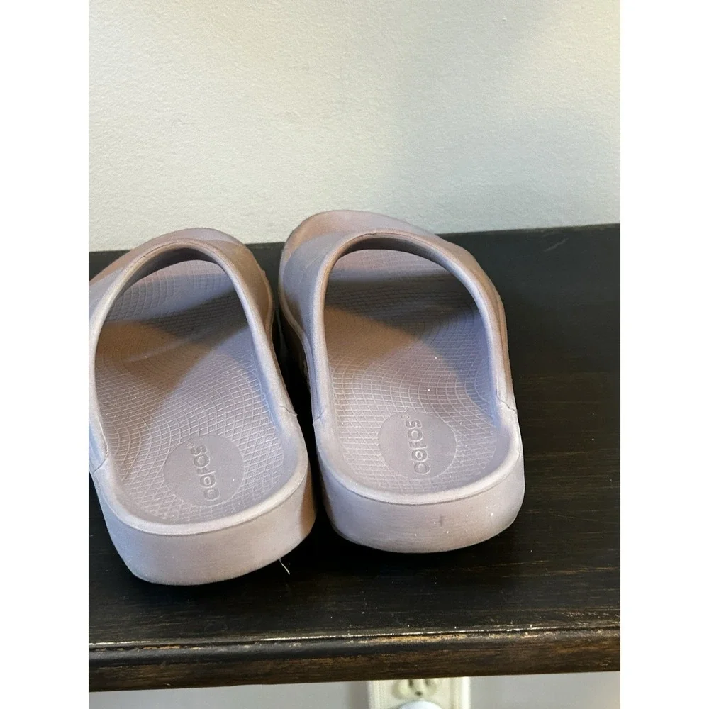 OOFOS OOahh Sport Flex Slide Recovery Sandals Slides Lavender-Gray Women's 6